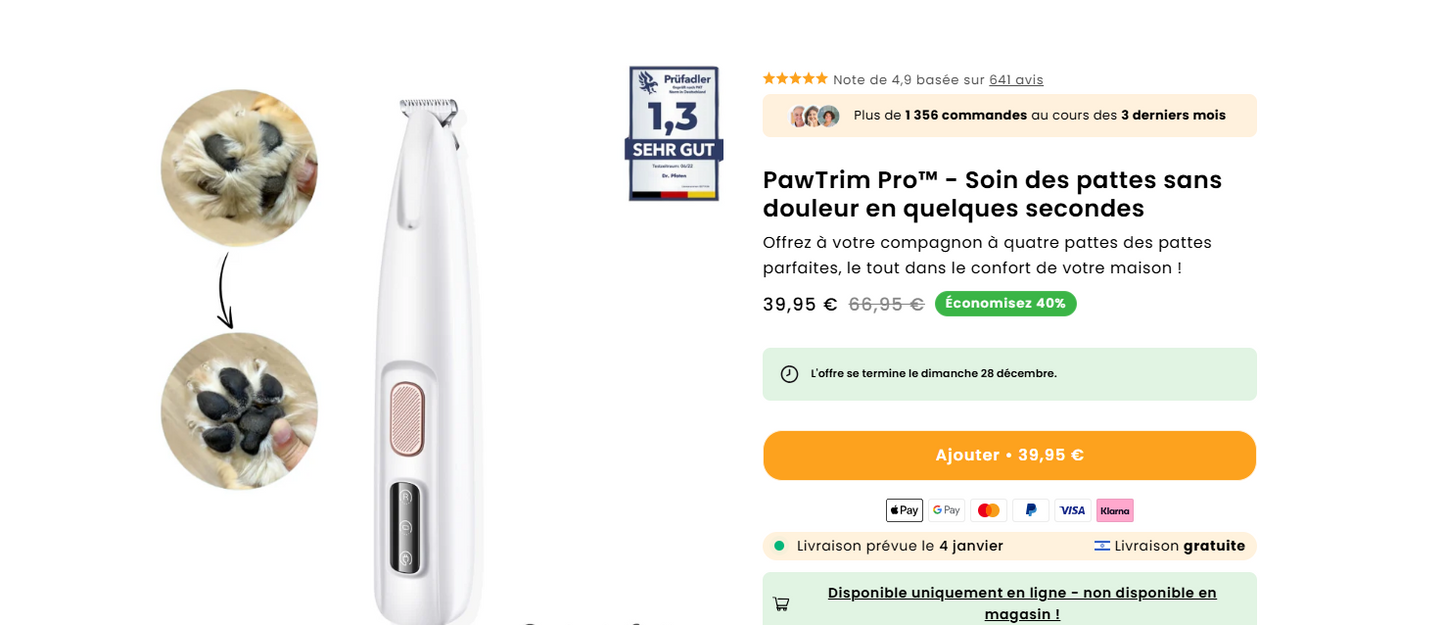 PawTrim Pro™ - Coupe-griffes électrique indolore pour chien